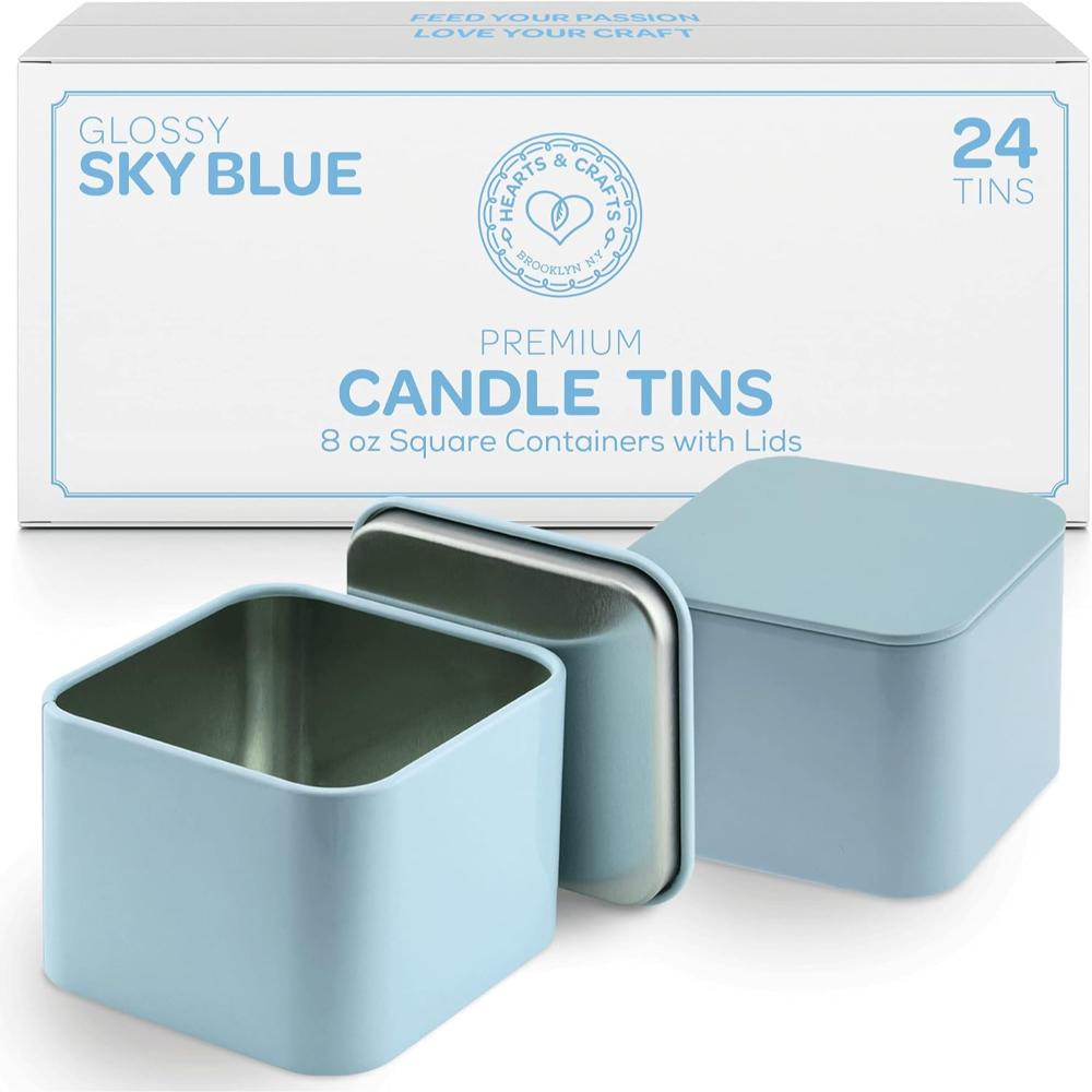 48-Pack Hearts & Crafts 8 oz. Candle Tins w/ Lids