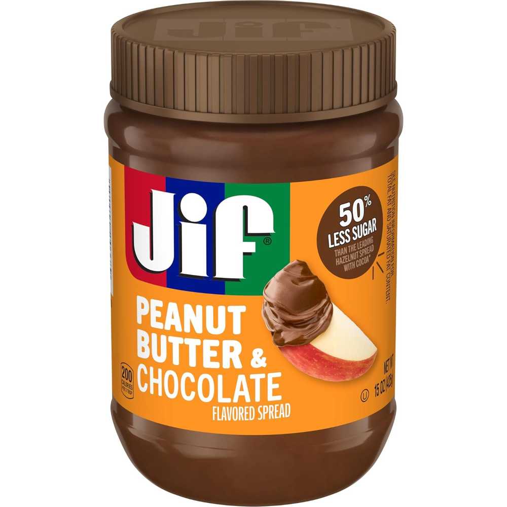 12-Pack Jif Peanut Butter & Chocolate, 15 oz.