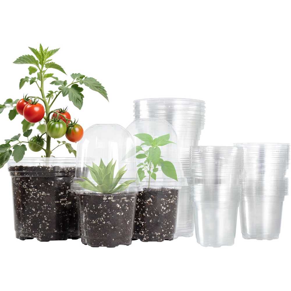 36-Pack Bluepro Clear Nursery Pots w/ Humidity Domes (3.5/4/5")