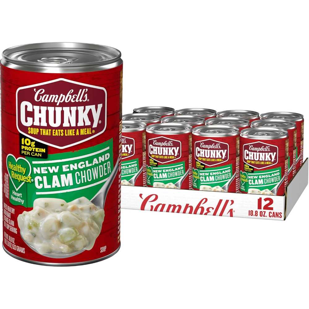 12-Pack Campbell’s Chunky Healthy Request New England Clam Chowder, 18.8 oz. ($1.40/Can)
