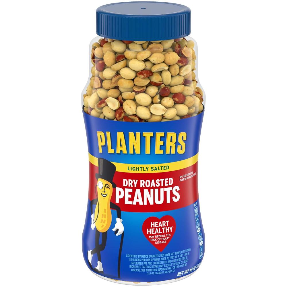 12-Pack Planters Lightly Salted Peanuts, 16 oz.