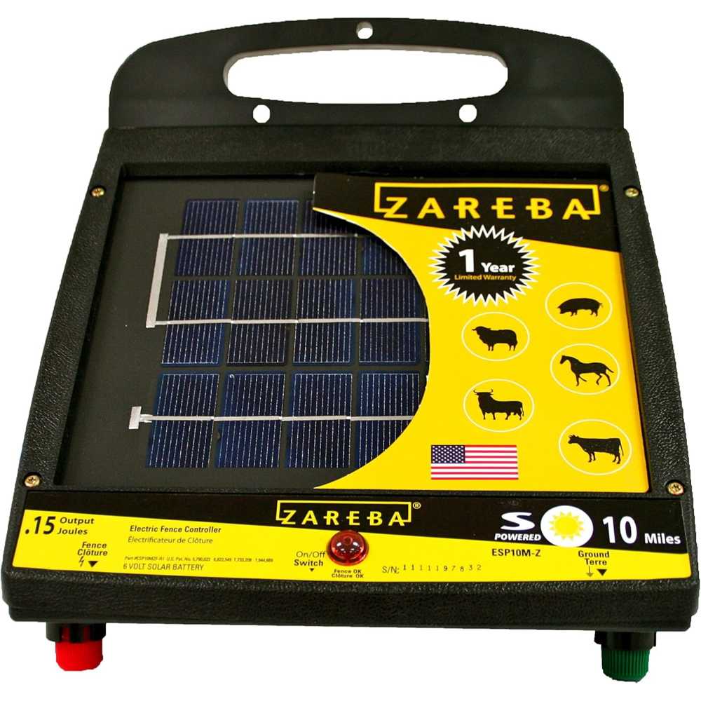 Zareba 10-Mile Solar-Powered Low-Impedance Electric Fence Charger