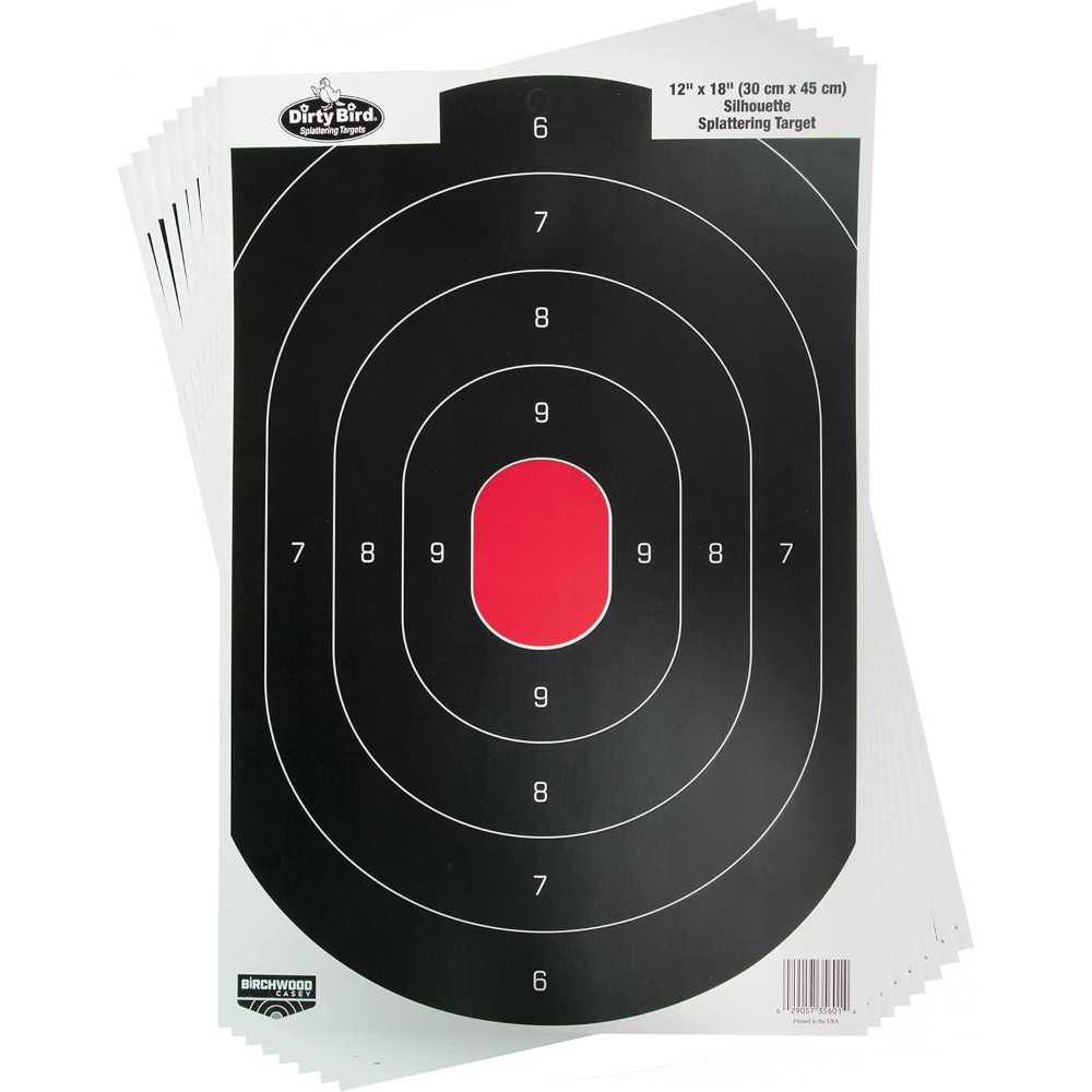 8-Pack Birchwood Casey Dirty Bird 12"x18" Silhouette Splattering Targets