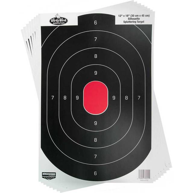 8-Pack Birchwood Casey Dirty Bird 12"x18" Silhouette Splattering Targets