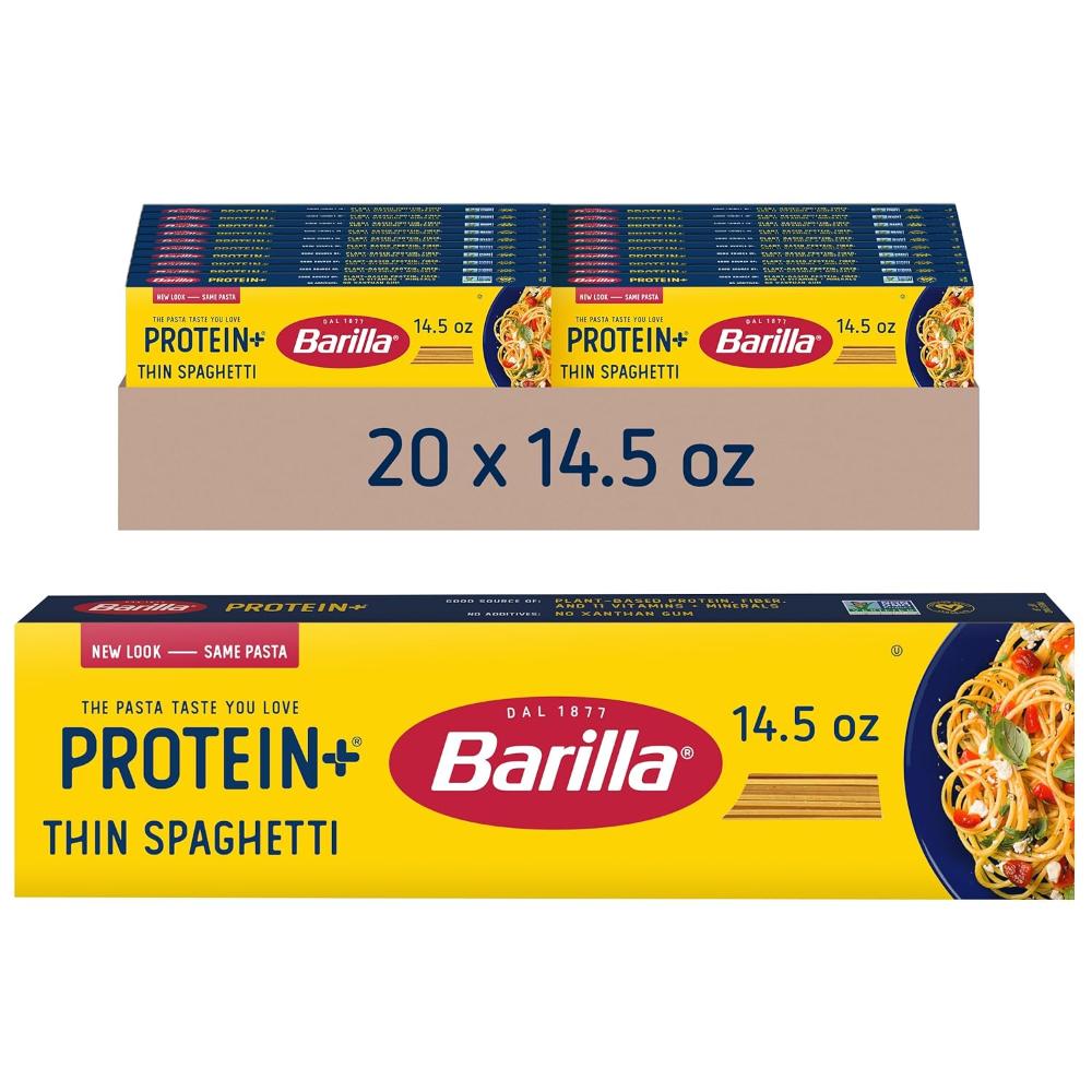 20-Pack Barilla Protein+ Angel Hair Pasta, 14.5 oz.