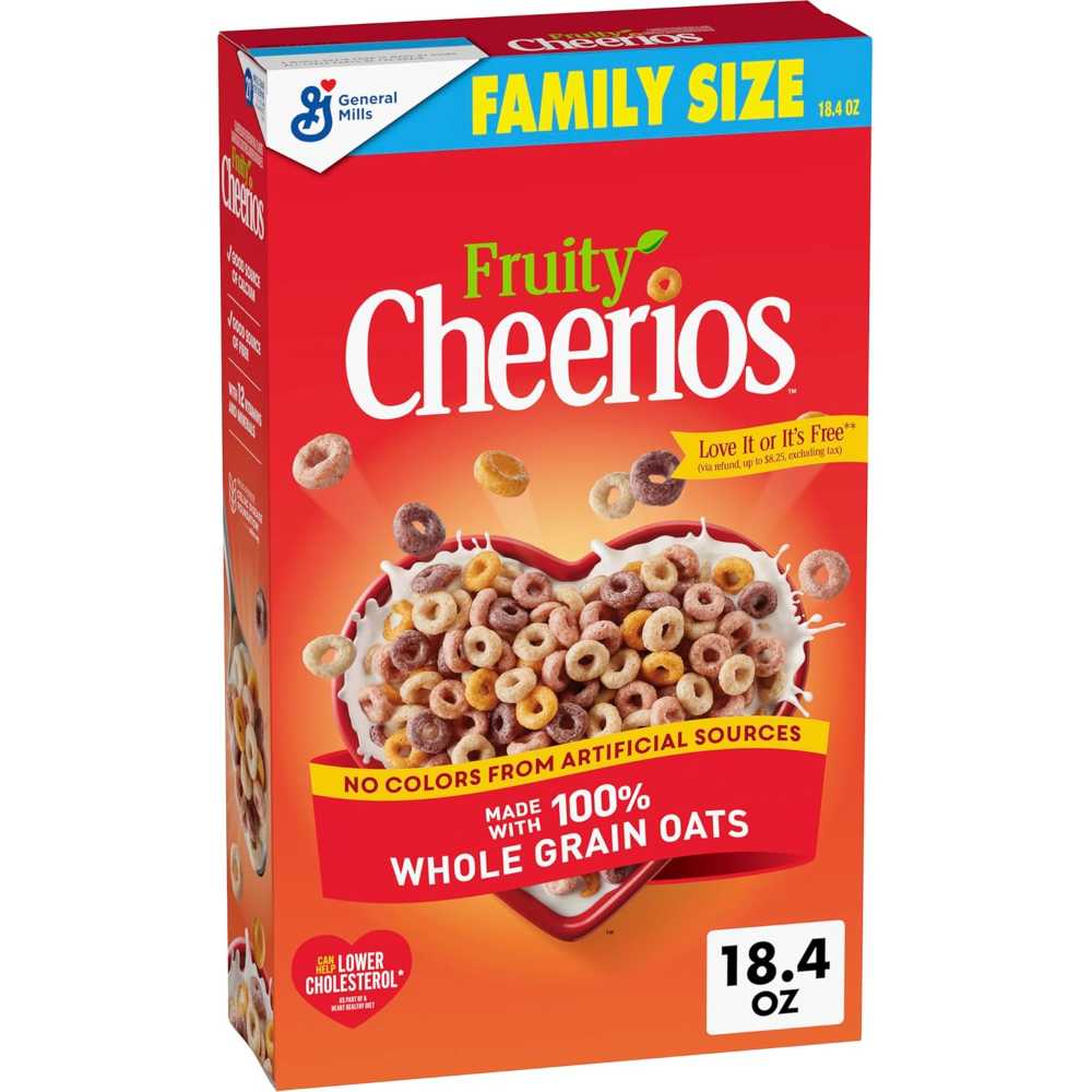 Fruity Cheerios Cereal, Family Size 18.4 oz. - $2.82 (was $4.93) Copy