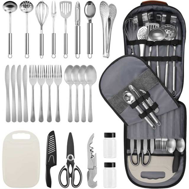 Extremus 27-Piece Stainless Steel Camp Cookware Kit
