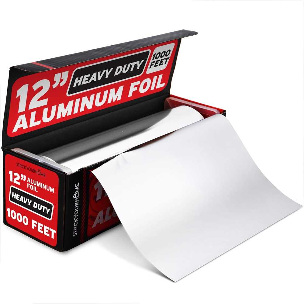 Stock Your Home Heavy Duty Bulk Aluminum Foil Roll (1000' x 12")