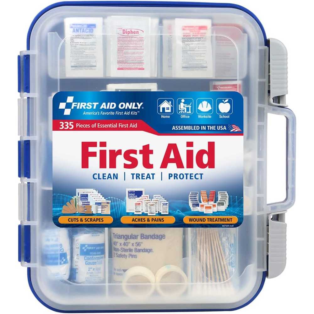 First Aid Only 335-Piece 100-Person OSHA-Compliant First Aid Kit