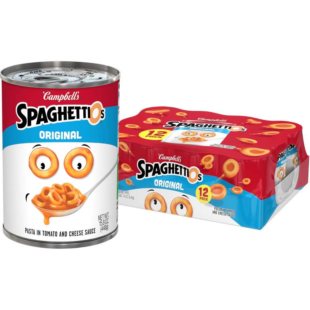 12-Pack SpaghettiOs Original Canned Pasta, 15.8 oz.
