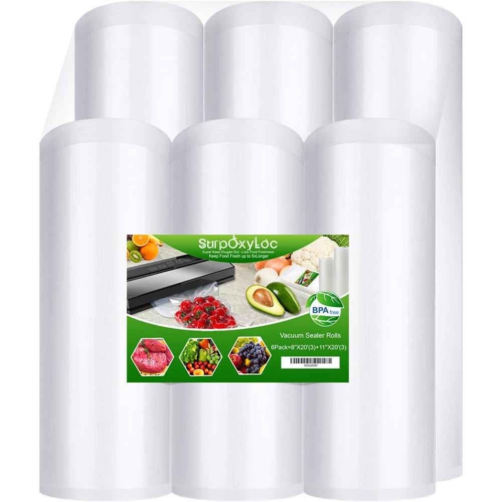 6-Pack SurpOxyLoc Vacuum Sealer Bags Rolls