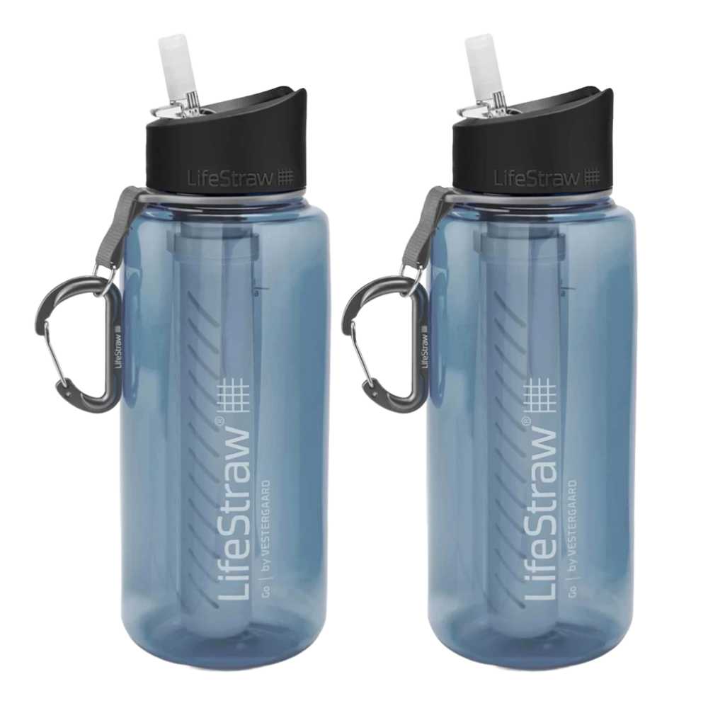 2-Pack LifeStraw Go Water Filter Bottle, 33 oz. (Various Colors)