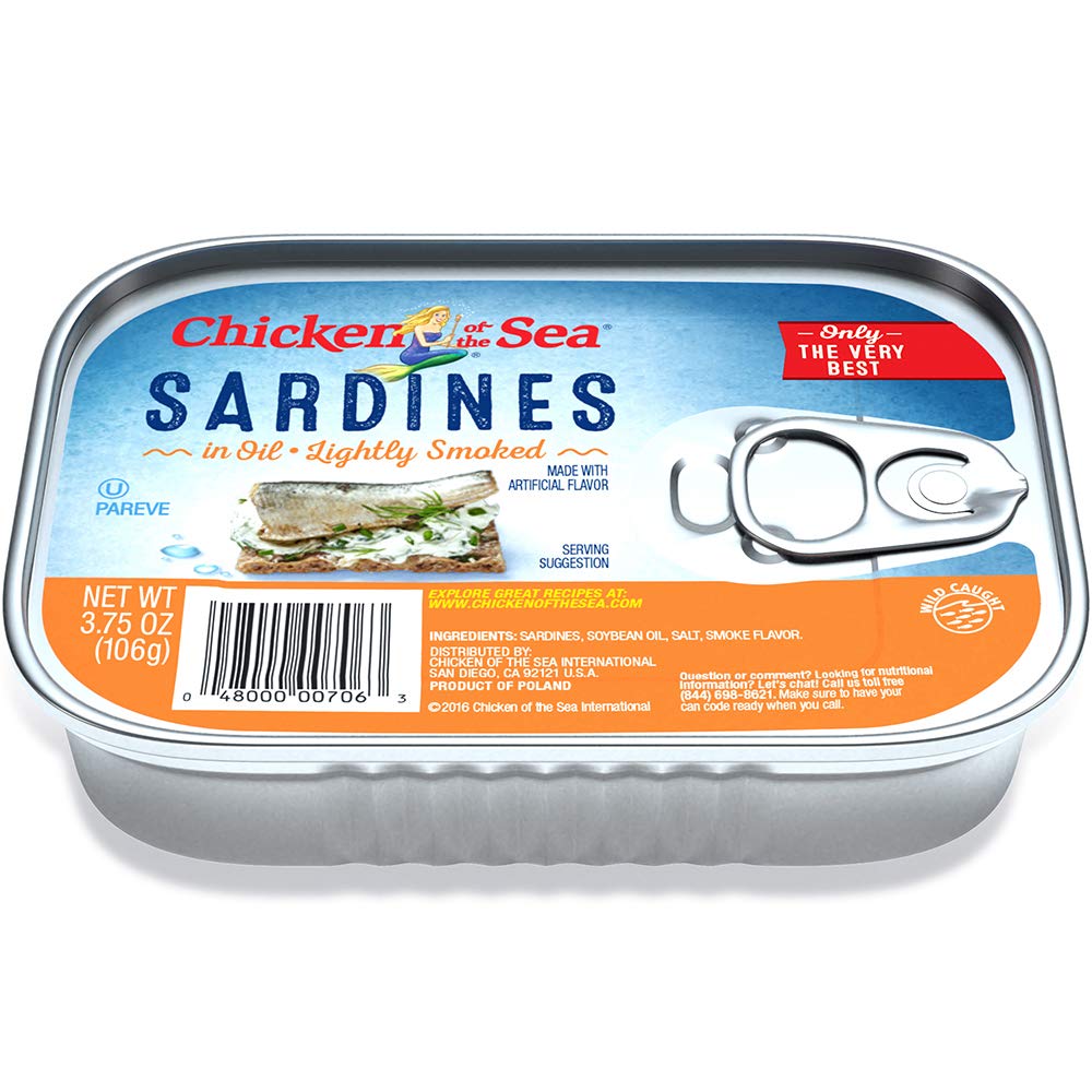 18-Pack Chicken of the Sea Smoked Sardines In Oil, 3.75 oz.