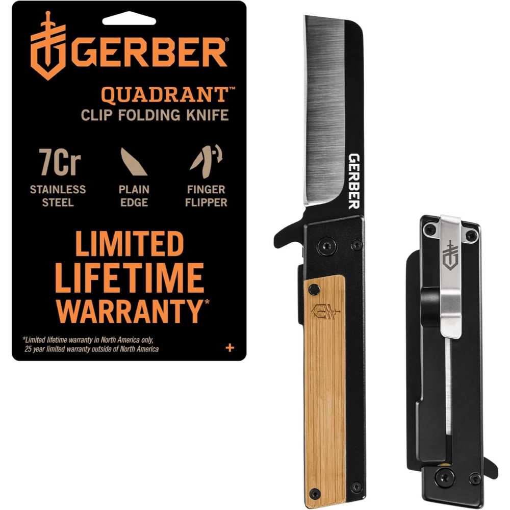 Gerber Quadrant Straight Edge Flipper Knife