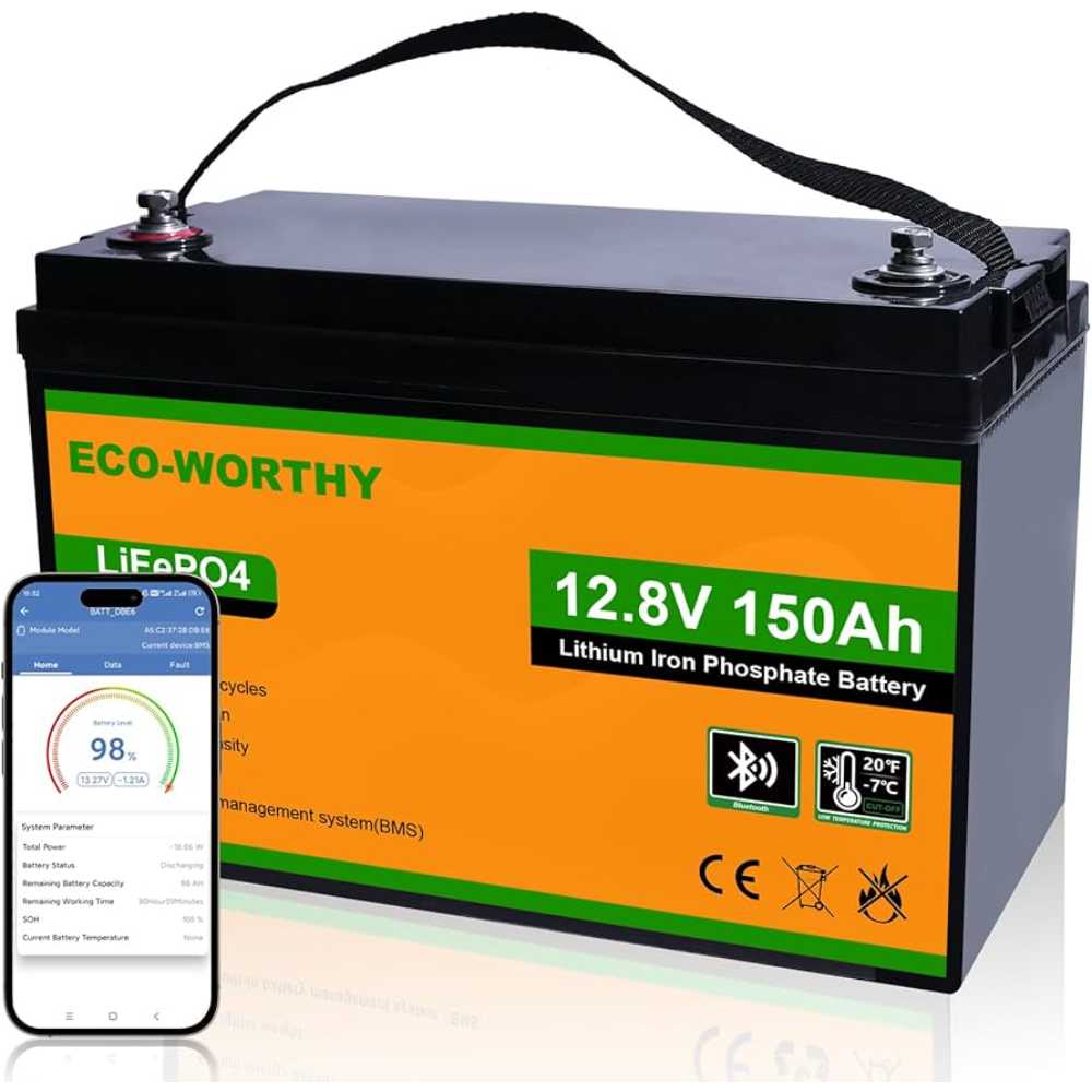 Eco-Worthy 12V 150Ah Smart LiFePO4 Battery w/ Bluetooth