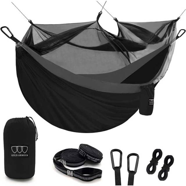 Gold Armour XL Double Camping Hammock w/ Mosquito Net