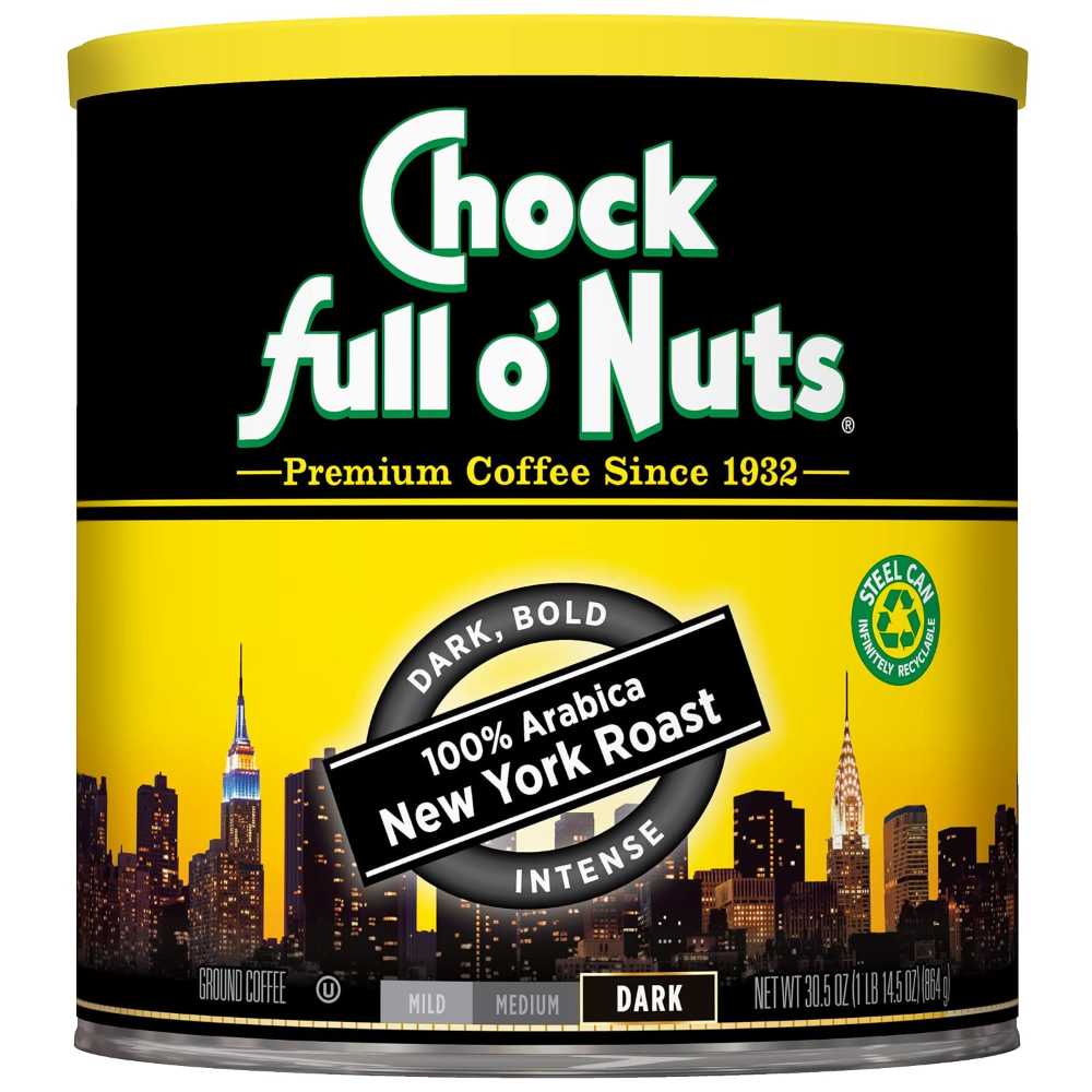 Chock Full o' Nuts New York Roast Ground Coffee, 30.5 oz.