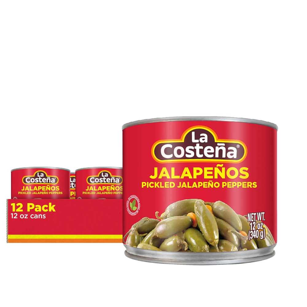 12-Pack La Costeña Whole Pickled Jalapeño Peppers, 12 oz.