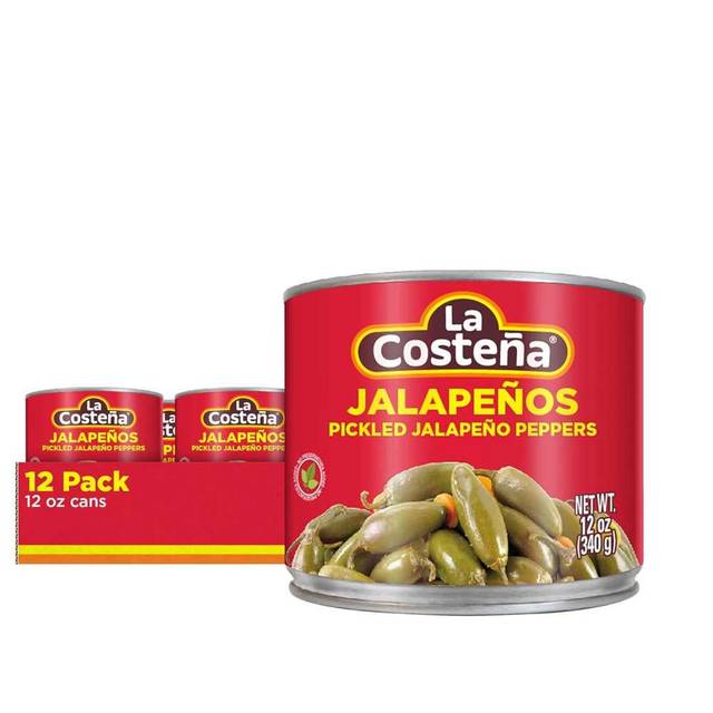 12-Pack La Costeña Whole Pickled Jalapeño Peppers, 12 oz.