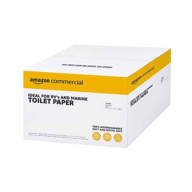 24-Pack AmazonCommercial 2-Ply Toilet Paper for RV's & Marine
