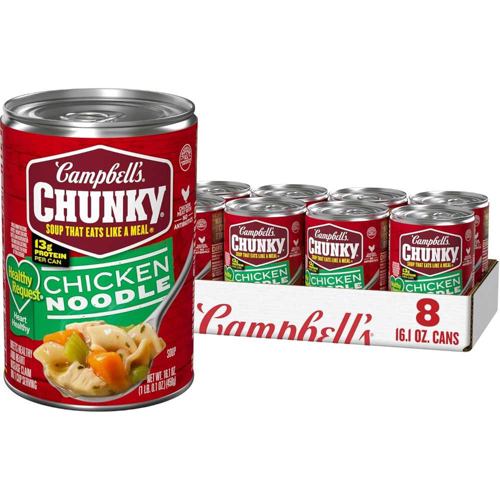 8-Pack Campbell’s Chunky Healthy Request Chicken Noodle Soup, 16.1 oz.