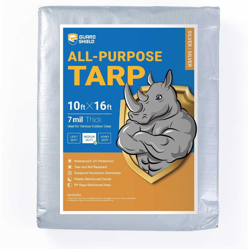 Guard Shield 10' x 16' 7-Mil Tarp (Silver or Green)