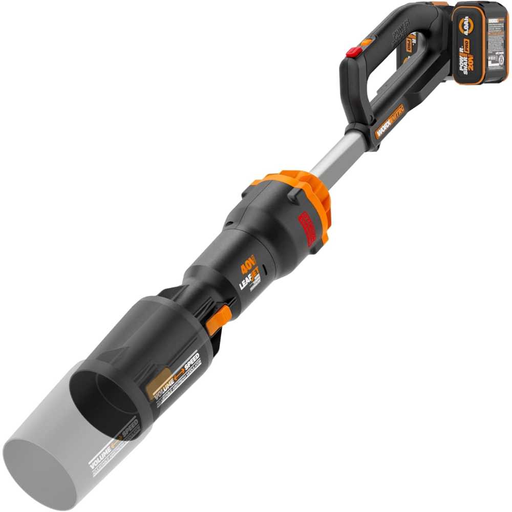 WORX Nitro 40V Cordless Brushless 620CFM 165MPH Leaf Blower w/ 2x 4.0Ah Batteries & Charger