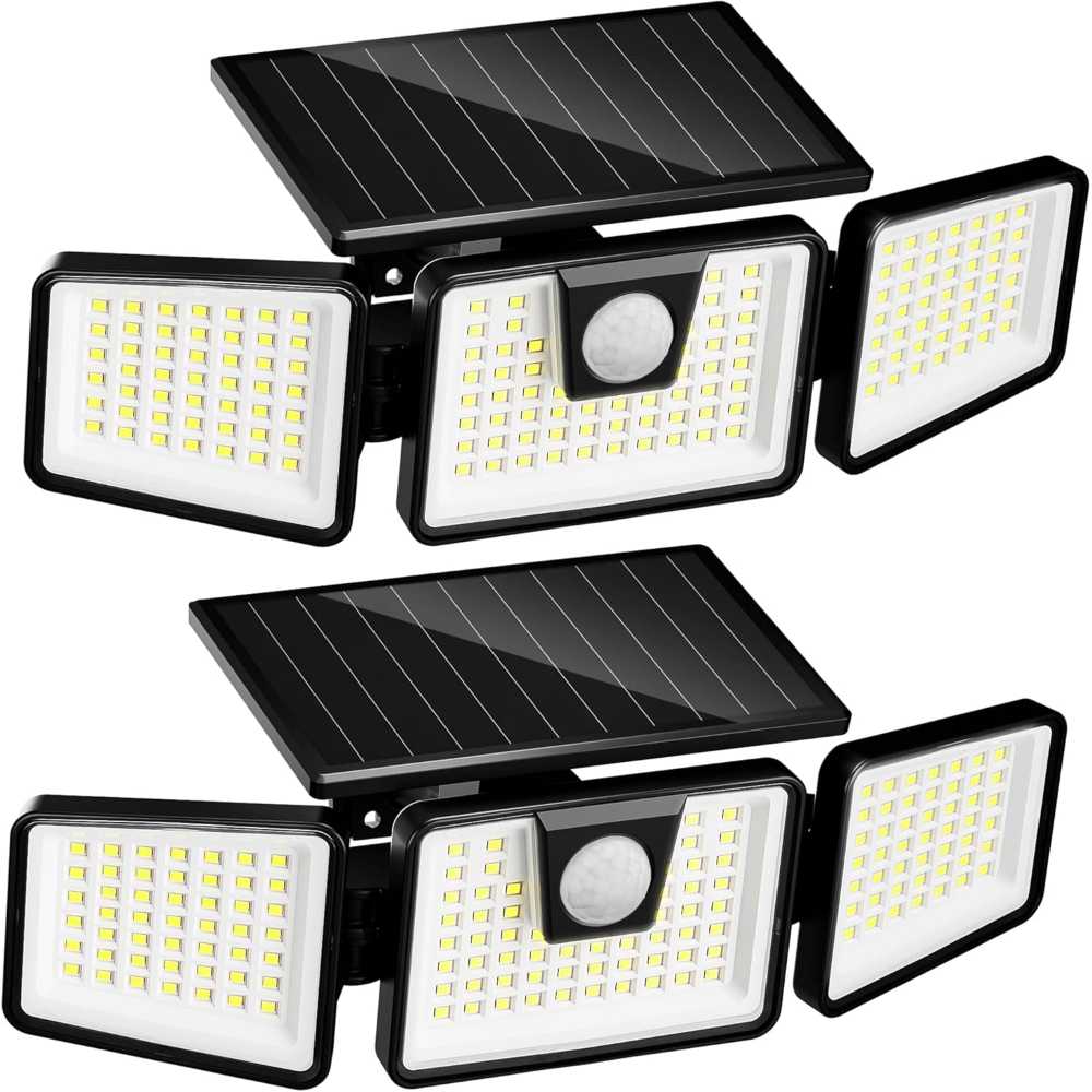 2-Pack INCX Solar Outdoor Motion-Sensor Lights