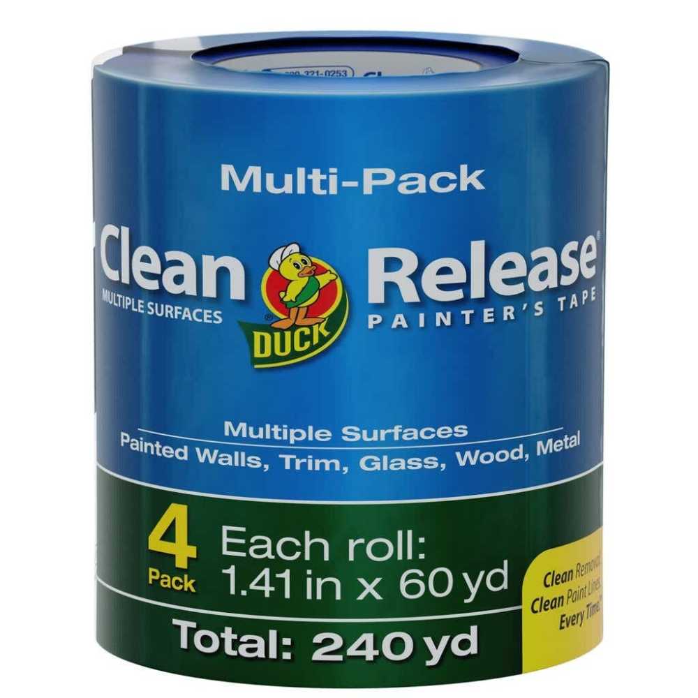 4-Pack Duck Clean Release Blue Painter's Tape (1.41" x 60 Yard)