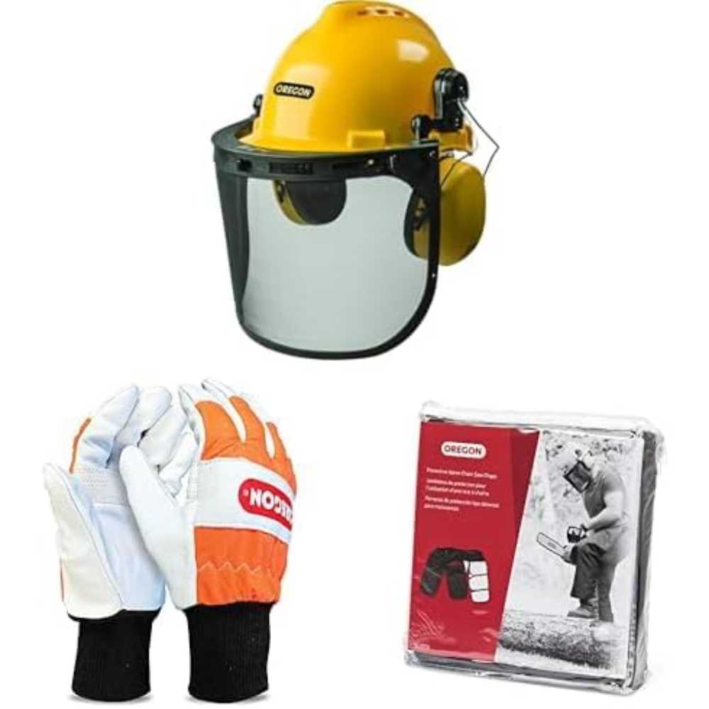 Bundle Deal: Oregon Chainsaw Safety Set w/ Helmet, Gloves, & Chaps