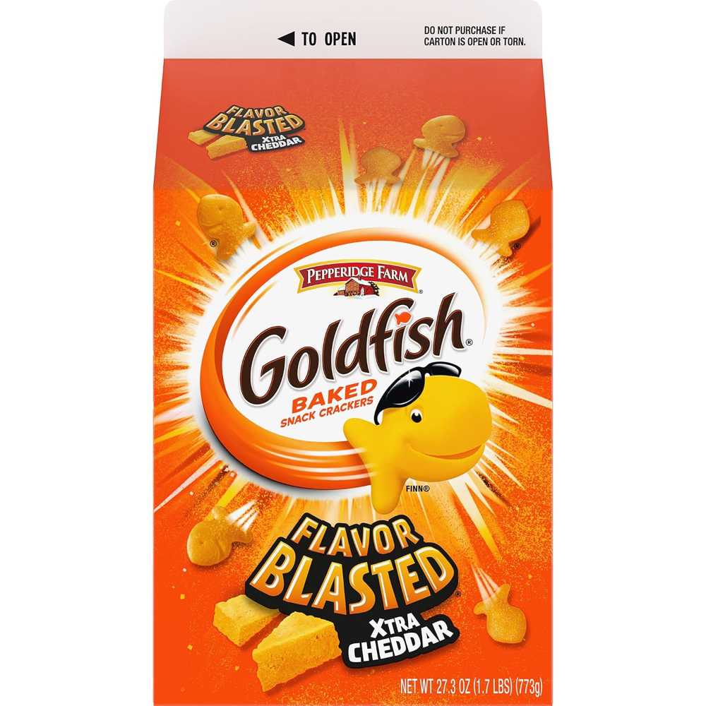 6-Pack Goldfish Flavor Blasted Xtra Cheddar Cheese Crackers, 27.3 oz.