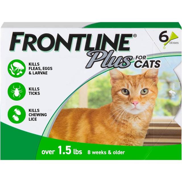 6-Pack FRONTLINE Plus Flea and Tick Treatment for Cats (Over 1.5 lbs.)