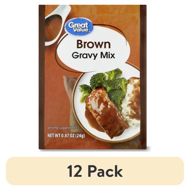 12-Pack Great Value Brown Gravy Mix, 0.87 oz.