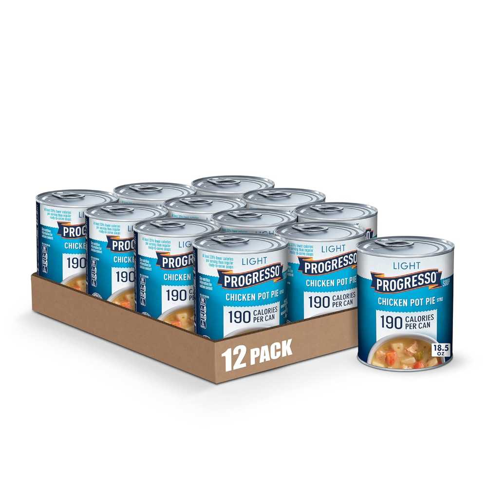 12-Pack Progresso Light Chicken Pot Pie Soup, 18.5 oz.