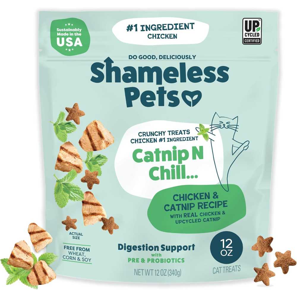 Shameless Pets Catnip N Chill Crunchy Cat Treats, 12 oz.