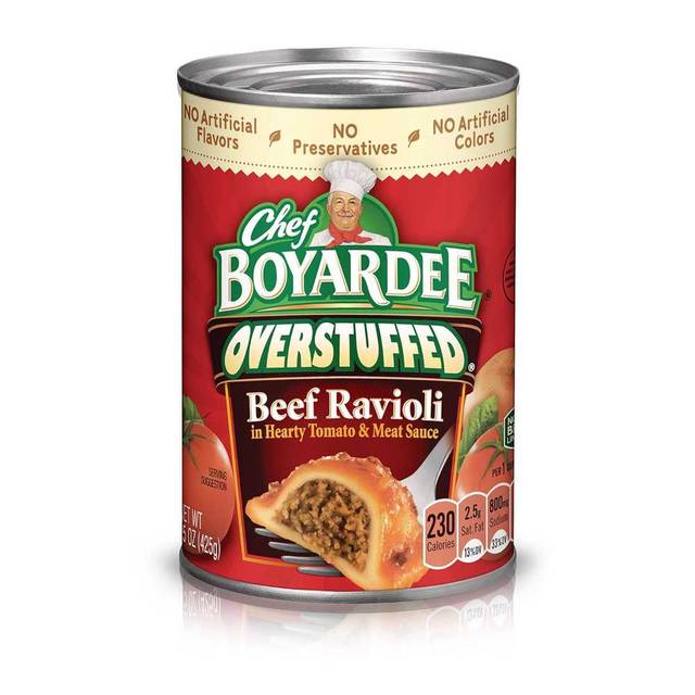 12-Pack Chef Boyardee Overstuffed Beef Ravioli, 15 oz.