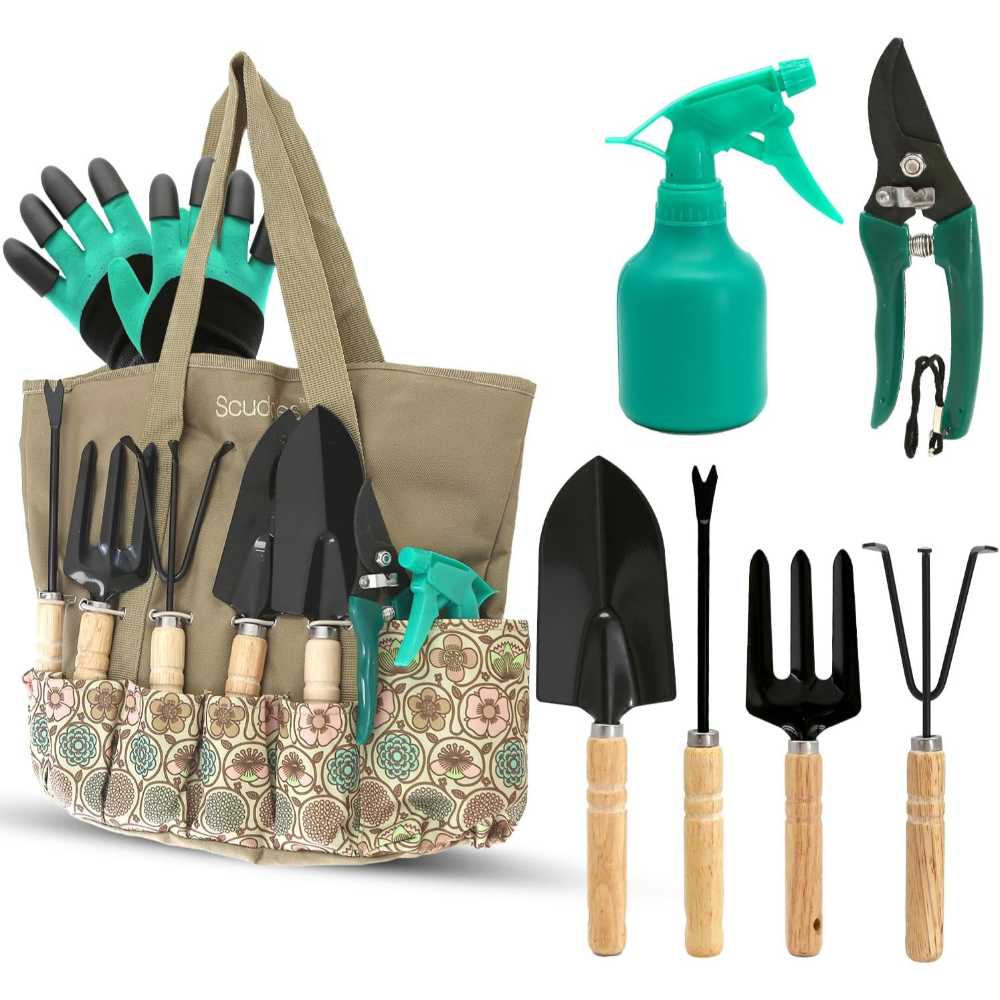 Scuddles 9-Piece Stainless Steel Gardening Tools Set