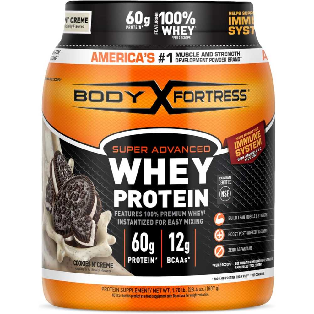 Body Fortress Super Advanced Whey Protein Powder, 1.78 lb.