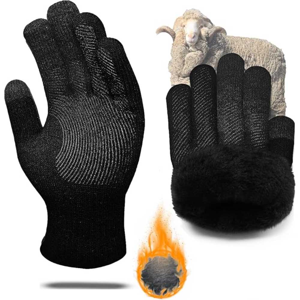 CozyGalar Merino Wool Winter Gloves