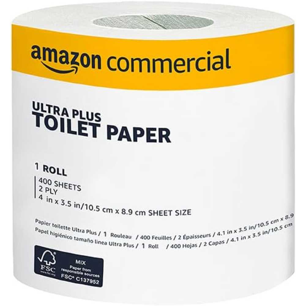 24-Pack Amazon Basics 2-Ply Ultra Plus Toilet Paper (400 Sheets/Roll)