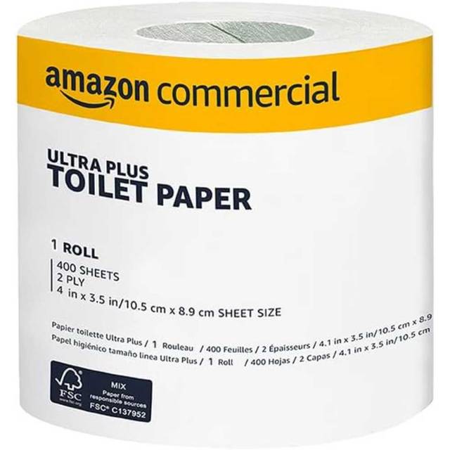 24-Pack Amazon Basics 2-Ply Ultra Plus Toilet Paper (400 Sheets/Roll)
