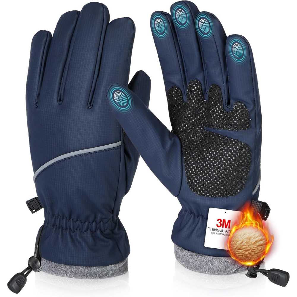 Rsebly Waterproof Windproof Winter Gloves (M, L, XL)