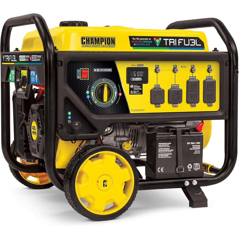 Prime Members: Champion 10,000W Tri-Fuel Generator w/ CO Shield