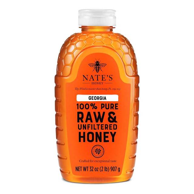Nate's Georgia 100% Pure Raw & Unfiltered Honey, 32 oz.
