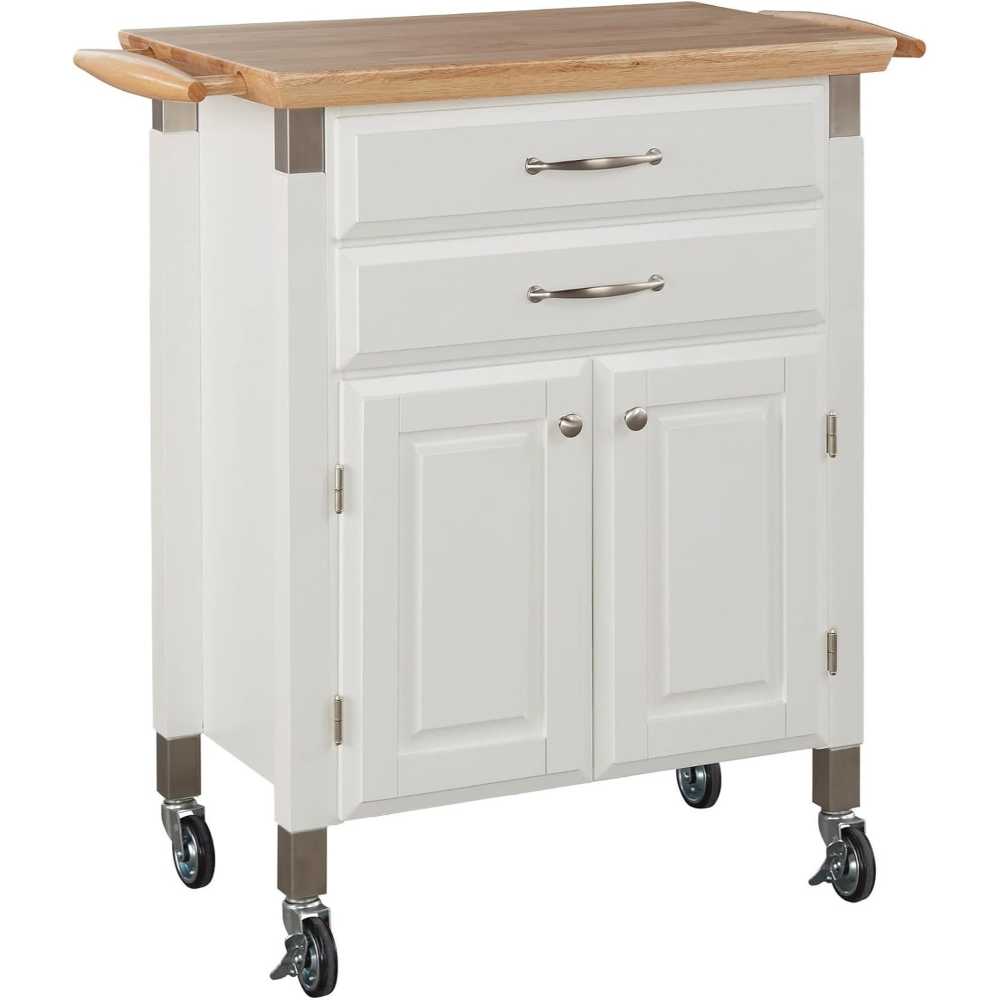 Homestyles Dolly Madison Off-White Kitchen Storage Cart