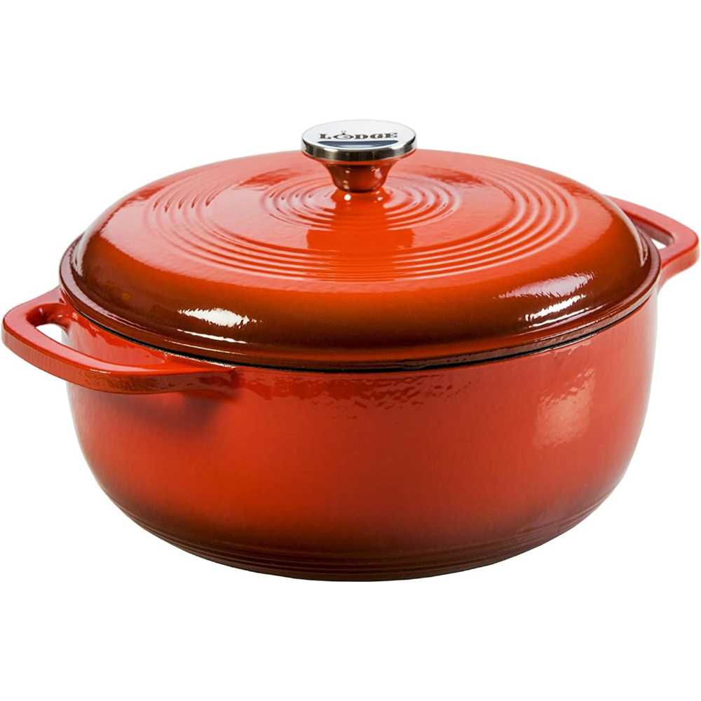 Lodge Enameled Cast Iron Dutch Oven w/ Lid (7.5 Quart)