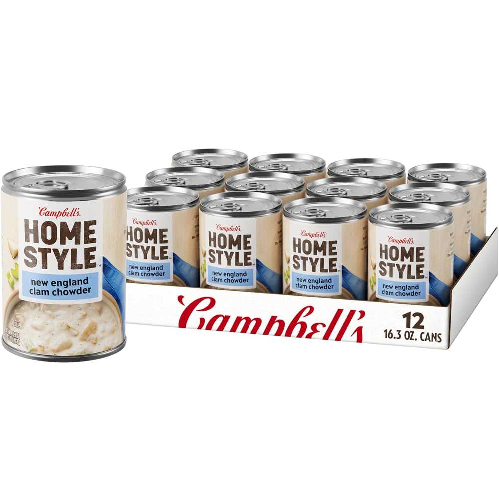 12-Pack Campbell's Homestyle New England Clam Chowder, 16.3 oz. ($1.66/Can)