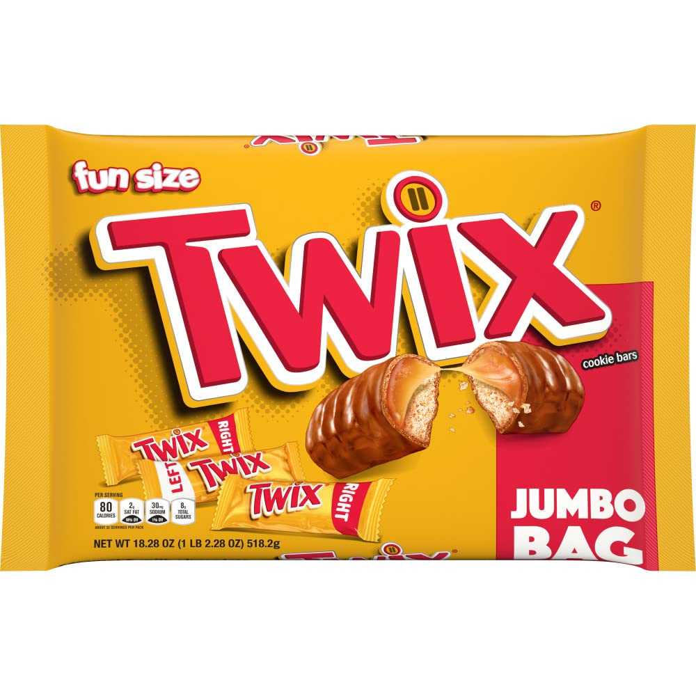 Twix Fun Size Caramel & Milk Chocolate Candy Cookie Bars, 18.28 oz.