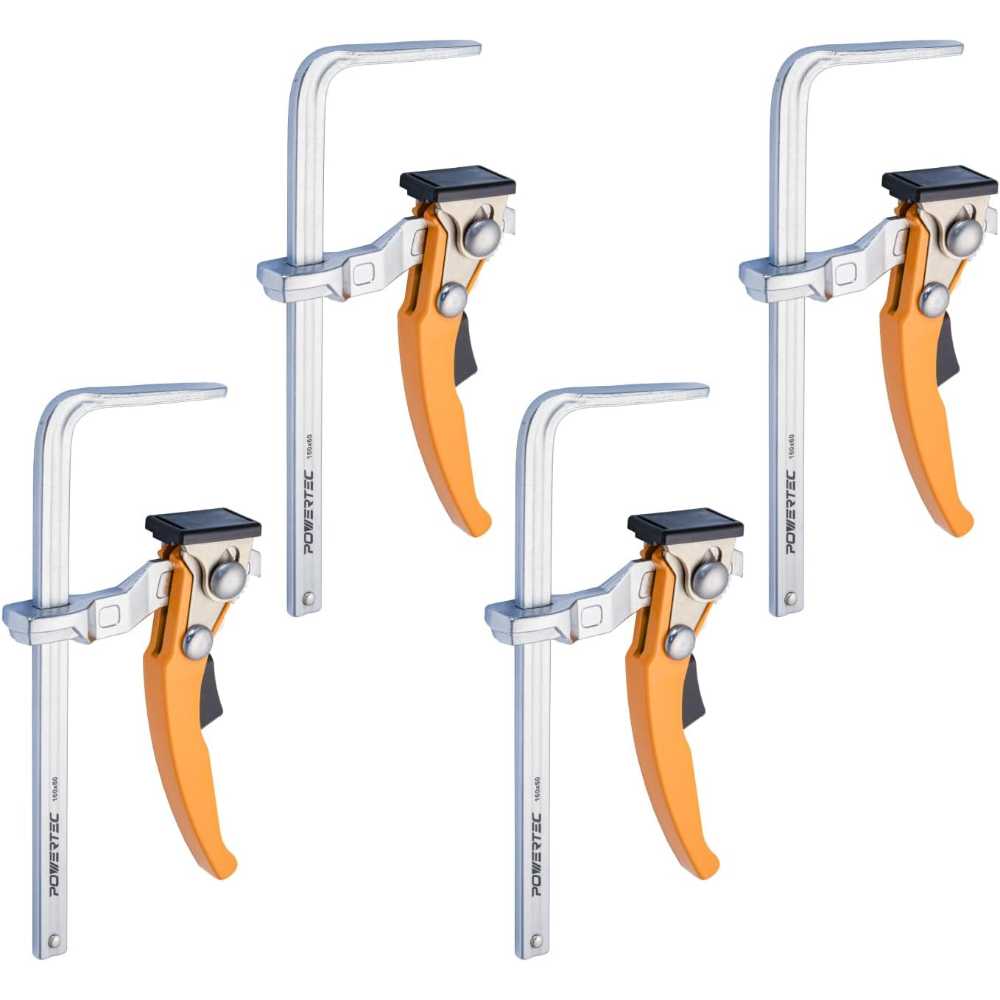 4-Pack POWERTEC 7" Ratcheting Table Clamp