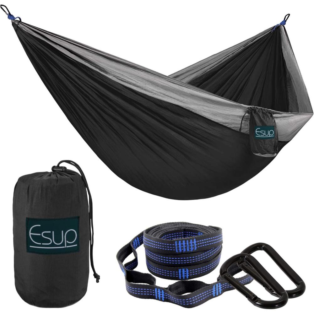 Esup Double Camping Hammock w/ Tree Straps